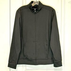 Lands' End Black Full Zip Active Jacket L 14-16